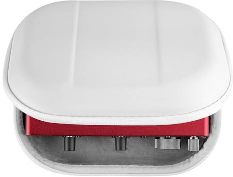 Geekria Audio Mixer Case, Compatible with Focusrite Scarlett 2i2 3nd Gen Audio Interface Hard Case, Protective Hard Shell Travel Carrying Bag (White)