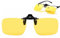 Musivon Clip-On-Nachtfahrbrille – polarisierte, blendfreie Klapp-Sonnenbrille für verschreibungspflichtige Nachtfahrten, Nachtgelb, M, 62*43