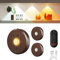 MEKKLEON vitrinenbeleuchtung led kabellos mit Fernbedienung, 2000 mAh Aufladbar LED Spots Akku, 3 Farbtemperaturen dimmbar, Unterschrankleuchte, Schrankleuchte, küchenunterschrank (Wood color, 3 Pcs)