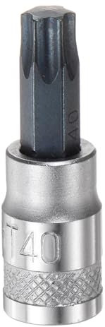 QUARKZMAN Torx Embout Douille T40 Solide Étoile 1/4 Entraînement 1.46 Longueur S2 Acier Embout CR-V Douille pour Cliquet Clé, Coulisse Barre, Extension Tige
