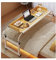 RCJCQSR Bureau Informatique Table De Lit Canapé Petit Bureau, Bureau Gaming, Table Roulante De Lit Canapé pour Ordinateur Portable Hauteur Table avec 4 roulettes(Color:Marron)