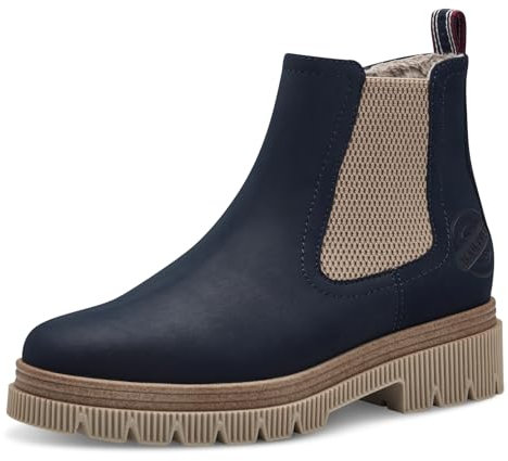 s.Oliver Damen Chelsea Boots mit Reißverschluss Elegant, Blau (Navy), 39 EU
