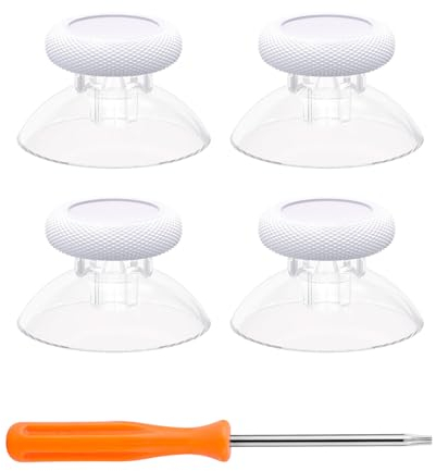 eXtremeRate Lot de 4 joysticks pour Xbox Series X|S – Kit de réparation pour manette sans fil Xbox – Accessoires personnalisés pour manette Xbox One S/X/Elite – Blanc uni