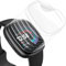 Tuocal 8 Stück Schutzfolie kompatibel mit Fitbit Versa 4 / Fitbit Versa 3 / Fitbit Sense 2 / Fitbit Sense Folie, Kratzfest Blasenfreie Selbstheilende TPU Displayschutz Folie, HD Klarheit Klar