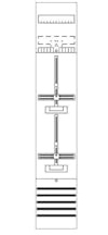 STRIEBEL & JOHN DF19C2 Zählerfeld 9RE 2Z mit Zählerkreuz