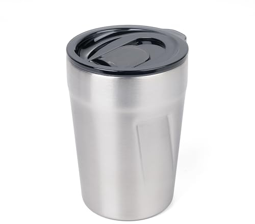 TROIKA Tazza termica per cappuccino, latte macchiato, caffè – CUP-UCCINO – isolamento a doppia parete con vuoto – capacità: max. 300 ml (ca. 10 fl. oz.) – 304 acciaio inox