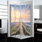 dedeco Eck-Duschrückwand wasserfest Motiv: Berg V8, UV-Lack glänzend, 2 x 80x210 cm, Badrückwand zum Fliesenersatz, als Dekorwand, Wandverkleidung und Duschplatte aus Aluminium - Made in Germany