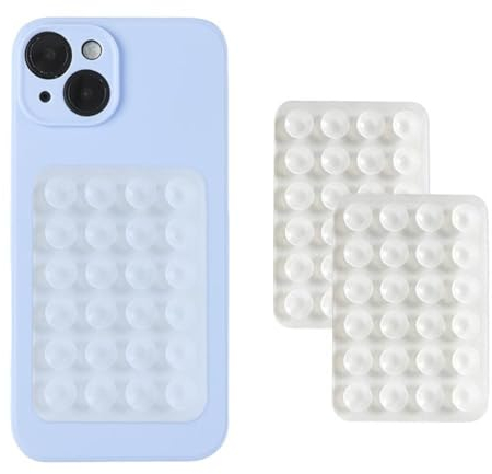 2 St Silikon-Saugnapf-Pad für Handy-Befestigung, mit Saugnapf, Selbstklebendem für festes Silikon-Gummi-Sauger-Pad Pad