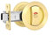 Pocket Door Hardware, Brushed Gold Square Privacy Sliding Pocket Door Lock With Color Indicator Function