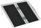 HOMCOM Rollstuhlrampe Laderampe rutschfeste Rampe Faltbar mit Sicherheitsrand Max. 270 Kg ABM. 60L x 73l x 5H cm Alu. Schwarz