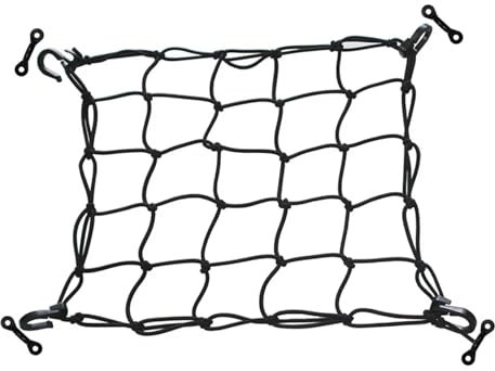 38x38cm Kayak Deck Cargo Net Buckle Hook Heavy Duty Nylon Luggage Net Bungee Net Marine Accessories