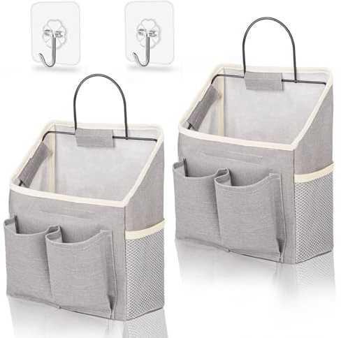 2 Stück Hängende Aufbewahrung Organisatoren, Wasserfeste Wandoberhängetaschen, Faltbarer Wand Aufbewahrungstasche mit Taschen, für Home, Office, Bad, Diele, Kinderzimmer, Wohnmobil