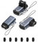 AIYEEN Watch Charging Adapter, USB C Female to Male Adapter Charging Port Compatible with Garmin Fenix ​​​​​​7/7S/7X/6/6X/6S, etc., Type-C Watch Charger with Anti-lost Buckle (Mix*3)