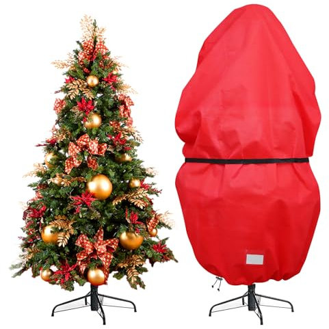 Weihnachtsbaum Aufbewahrungstasche,Wasserdicht Oxford Aufbewahrung mit Doppel Reißverschlüssen,Weihnachtsbaum Transporthülle für bis zu 6FT Weihnachtsbäume