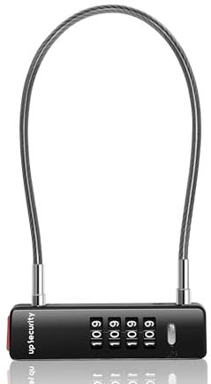 UP Security Cadenas à câble avec code, cadenas à combinaison 4 chiffres pour portail extérieur, chaîne de vélo, valise de voyage sécurisée, cadenas à câble python 30 cm pour vélo enfant, bicyclette