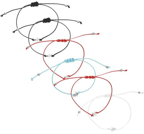 TOYANDONA 6pezzi Bracciali Madre Figlia Regolabili Bracciali Intrecciati Ccb e Filo Di Cera Per Ritorno Scuola Di Gioielli Per Occasioni Speciali e Regali