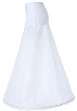 Röcke für Damen, trendig, Sommer, 1 Ring, A-Linie, bodenlang, Hochzeitskleid, Petticoat, Unterrock, Gothic-Rock, weiß, Einheitsgröße
