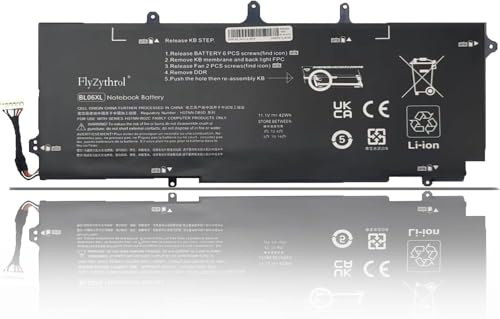 FlyZythrol 42Wh BL06XL Batterie compatible avec HP Elitebook folio 1040 G1 1040 G2 HSTNN-DB5D HSTNN-IB5D HSTNN-W02C BLO6XL 722236-171 722236-1C1 722236-271 72236-2C1 7229 7-001 722297-005 BL06042XL