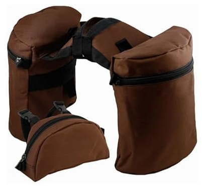 Taka Neko Satteltaschen, Reittasche Horn Satteltaschen Pferdesport Trendy Langstrecken Sattelhorntaschen Offroad-Radsport Satteltaschen-Set,Braun