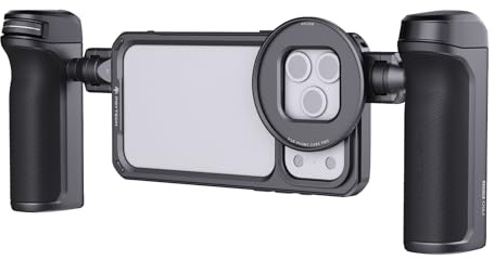 PGYTECH ProShot Smartphone Videokäfig Set, Professionelle Aluminium Vlogging Stabilisierung mit Quick-Release Zweihandgriff & Drahtloser Bluetooth-Steuerung für iPhone 17 Pro