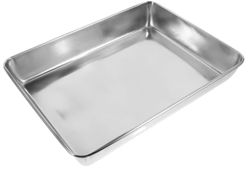 Toyvian Bañera para Pájaros de Acero Inoxidable 35x30 Cm Bañera para Palomas y Aves Suministros para Mascotas Baño Funcional y Duradero para Jaulas