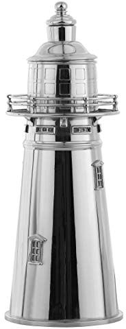 Authentic Models - Cocktailshaker, Shaker - Lighthouse C. Shaker - Messing versilbert - Leuchtturm