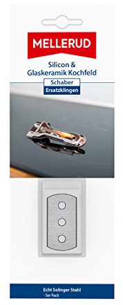 MELLERUD Silikon & Glaskeramik Kochfeld Schaber Ersatzklingen | 5er Pack | Austauschbare Klingen für effektives Entfernen von Silicon, Acryl und Verkrustungen