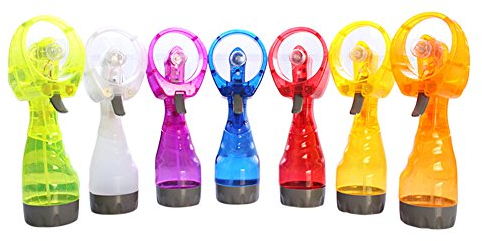 Broadroot 1pc Portable Fan Mini Water Spray Desk Fan Hand Held Cooling Fan for Home Office (Color Random)