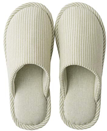 ACMEDE Pantofole da Casa Uomo Donna Tessuto di Cotone e Lino Pantofole a Righe Pantofole Antiscivolo Confortevole per Casa per Estate Primavera, Autunno Inverno