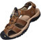 Sandales Homme Cuir Marche Randonnée Fermées Été Extérieur Chaussures de Sport Plage Chaussures d'eau Plage Closed-Toe ,Marron,44 EU
