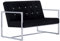 vidaXL Sofa 2-Sitzer mit Armlehnen Polstersofa Loungesofa Polsterbank Sitzbank Sofabank Sessel Bank Sitzmöbel Polstermöbel Schwarz Samt Verchromte Beine