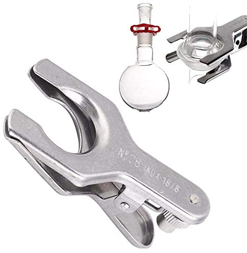 Spherical Joint Clamp Holder School SuppliesStainless Steel Clamp Pinch Clip Glass Ball Clamp Laboratory Tools Spherical Joint Glassware ClipSize 28(28#) School Supplies