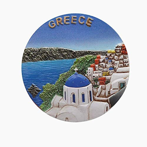 3D Santorini Greece Fridge Magnet Travel Souvenir Gift Home Kitchen Refrigerator Decoration Magnetic Sticker Magnet Collection