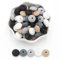 100 perline in silicone abaco da 15 mm, colori misti, perline piattino perline colorate a forma di lenticchia, distanziatori sfusi, per gioielli, collane, bracciali, portachiavi, accessori (A)