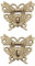 2 Sets Butterfly Cabinet Box Lock Latches £¬Small Vintage Wooden Jewelry Boxes Cabinet Latch Hasp with The Srews for Decoration Hand Crafts Furniture Fittings Bronze Color