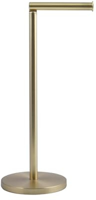 MSV Porte Rouleau Papier WC sur Pied Acier Or