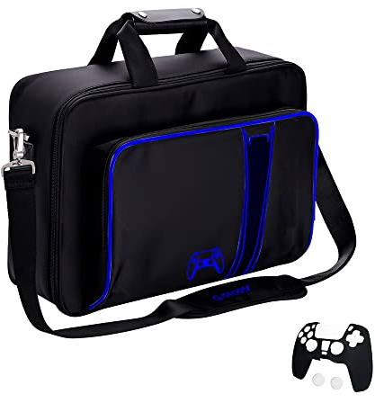 G-STORY Carrying Case,Travel Case Storage Bag Compatible with PS5 Disc and Digital Edition, Controller Skin is Included