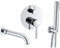 VALAZ Mitigeur Baignoire | Mitigeur Eau Chaude et Froide, Économie d'Eau | Installation Facile et Rapide | Robinet de Douche en Acier Inoxydable, Rond, Chromé, Série Jucar