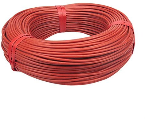 Styire Warmhaltekabel 12K Heizkabel/Draht for Erwärmen von Boden/Wand/Gewächshaus, Neue Karbonfaser-Drahtschlüpfmaschine Heizung Langlebig (Color : Red, Size : 100 Meters)