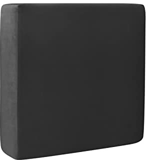 BXFUL Sofa-Sitzkissenbezüge, Sofakissen-Bezüge Stretch-Samt, Couchkissen-Bezüge Ersatz für individuelle Kissen mit elastischem Stoff (2-Sitzer,Schwarz)