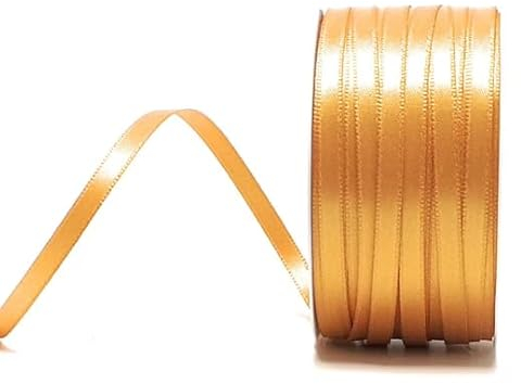 s.dekoda Satinband 50m x 6mm Gold Schleifenband Dekoband Satin