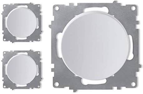 OneKeyElectro Set: 3x Ein-Aus-Lichtschalter Set, Lichtschalter Unterputz, matt-Antifingerprint, Schutzart IP20, 230V/16A, ohne Rahmen - weiß