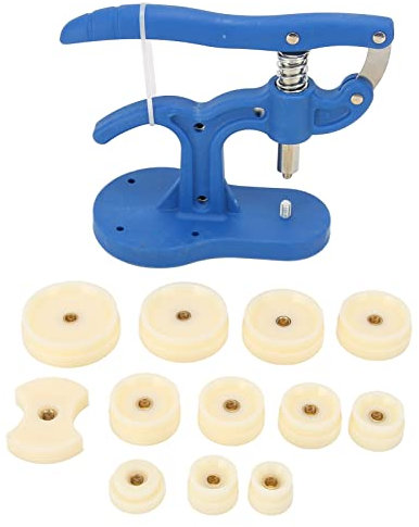 Professional Watch Press Set, Watch Back Case Closer Machine with 12 Dies Tool Kit for Watchmakers Enthusiasts Watch Repairs Tools Battery Replacements