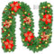 Tannengirlande mit Beleuchtung - 270cm Weihnachtsgirlande mit Beleuchtung 4m 30pcs Warmen LED Lichtern - Girlande Weihnachten Christmas Garland Weihnachtsdeko Christmas Rattan Decoration