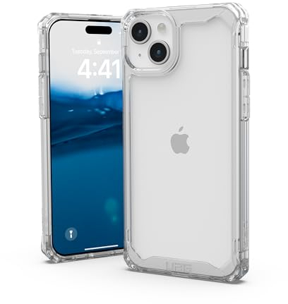 URBAN ARMOR GEAR UAG Case Compatible with iPhone 15 Plus Case 6.7 Plyo Ice Rugged Anti-Yellowing Transparent Clear Military Grade Dropproof Protective Cover