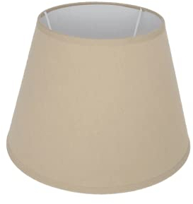 Lampenschirm Stofflampenschirm rund für E14/E27 Fassung H 16 x Ø 20 cm (beige)
