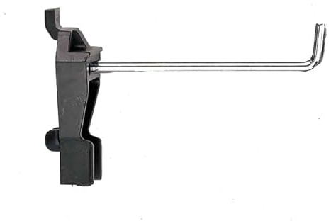 raaco Gancio Angolato Clip 3-75 mm per Pannello Porta Attrezzi da Parete, 75 mm, Ideale per Trapani, Avvitatori Elettrici e Seghe, Ganci Pannello Portautensili in Acciaio e Poliammide, Set di 5