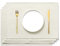 AOKSUNOVA Platzset Stoff Tischset Beige 33 x 48 cm Baumwolle Platzdeckchen 4er Set