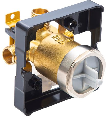 R10000 UNBXHF Corpo valvola doccia per kit di finiture rubinetto doccia, doccia singola o doppia, valvola ruvida, corpo in ottone (R10000-UNBXHF)