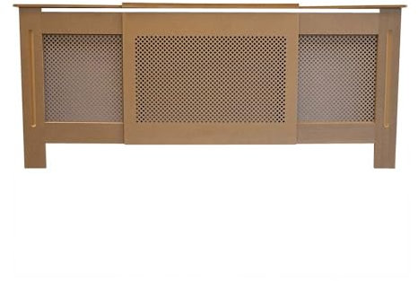 Airwave Radiator Cover Diamond Style Unpainted MDF Radiator Heating Cover (Adjustable)